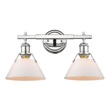 Golden 3306-BA2 CH-OP - Yep by Golden Lighting Orwell 2-light Vanity in Chrome and Opal Glass